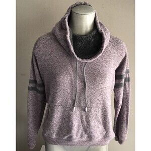 Sweater/Hoodie Ultra Flirty Light Purple Drawstring Striped Sleeves (XS)